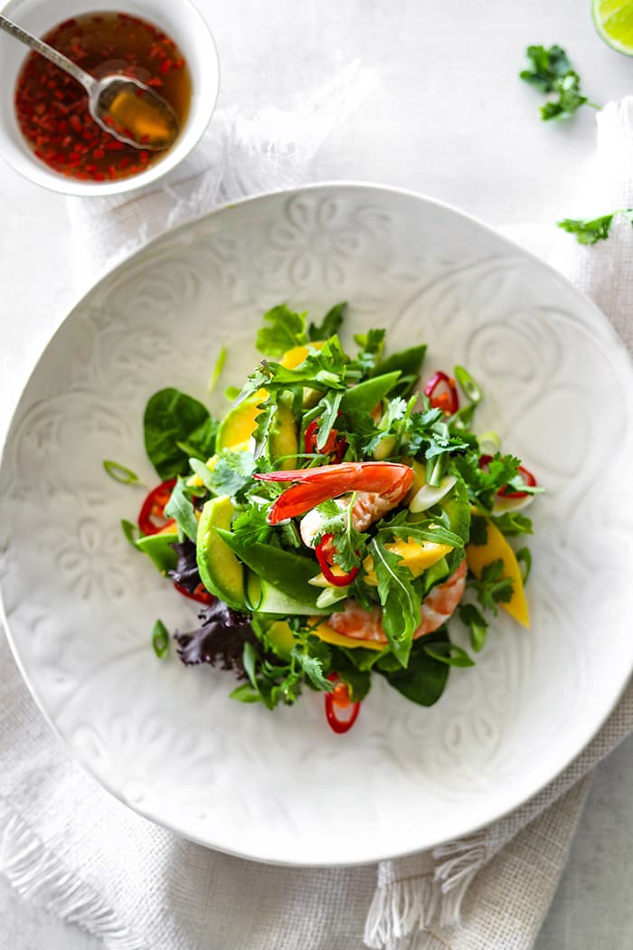 Summer Prawn Salad with Nuoc Nam Cham Dressing