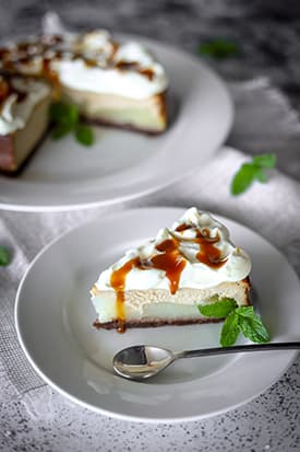 Baked Caramel Mascarpone & Pear Cheesecake
